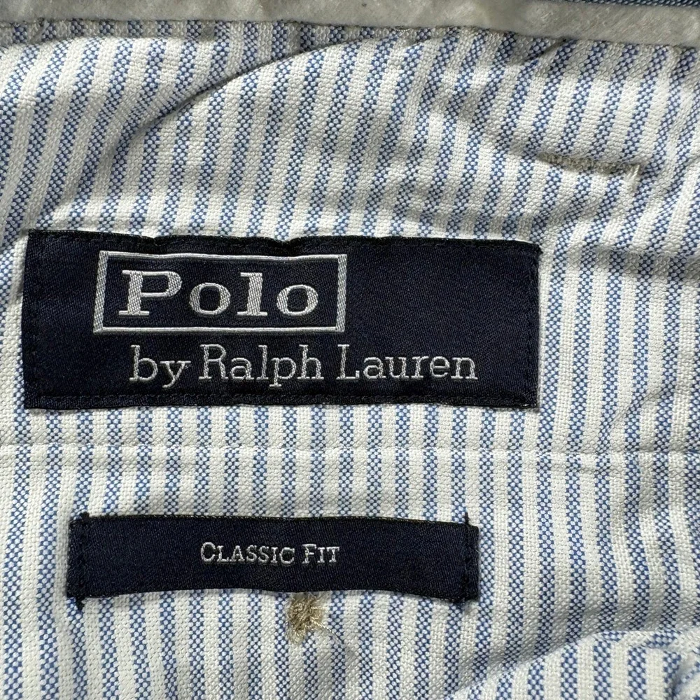 Vintage Polo Ralph Lauren Chino Pants Mens 40x29 Tan Khaki Classic Fit Pleated